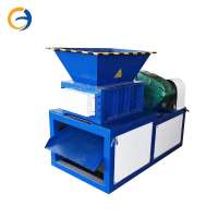 Wood chipper tree branch small single shaft  industrial tire textile metal recycle waste shredder